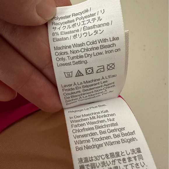 J.Crew Curved-Waist Cheeky Bikini Bottom in Fuchsia Pink Size Large - Picture 6 of 7